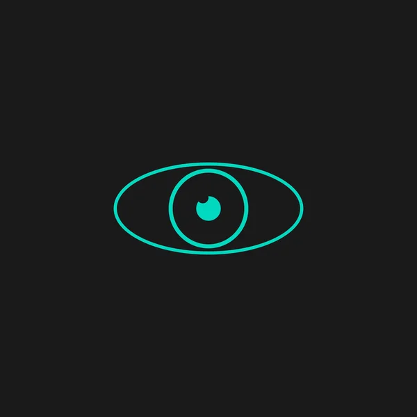 Ícone ocular. Estilo de design plano . — Vetor de Stock