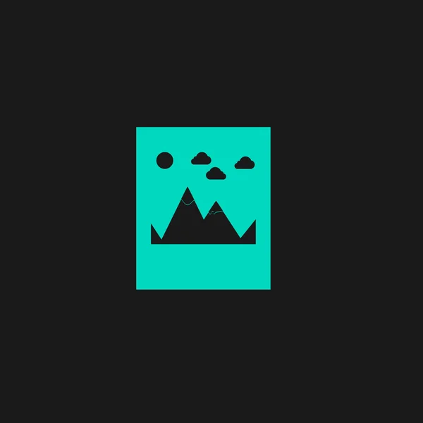 Icono de montaña vector ilustración — Vector de stock