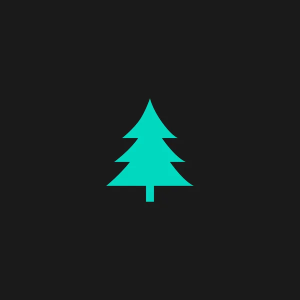 Abeto, ícone da árvore de Natal — Vetor de Stock