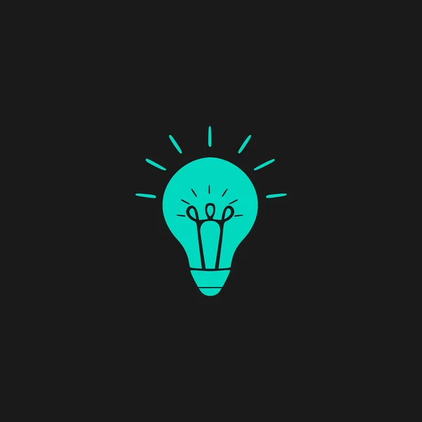 Glühbirnen-Vektorsymbol — Stockvektor