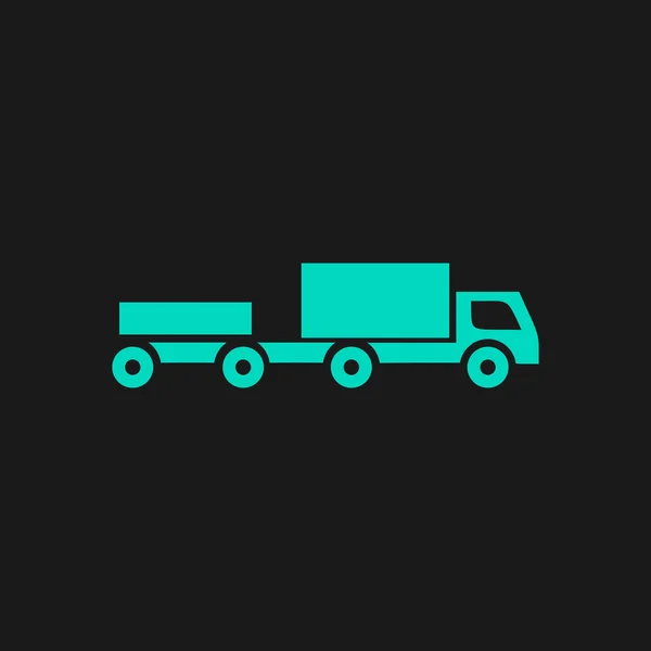 Camion avec remorque — Image vectorielle