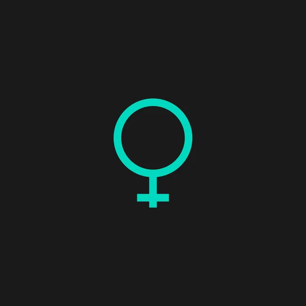 Weibliches Zeichen-Symbol. — Stockvektor