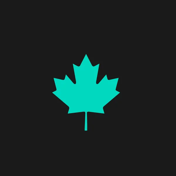 Maple leaf lapos ikon — Stock Vector