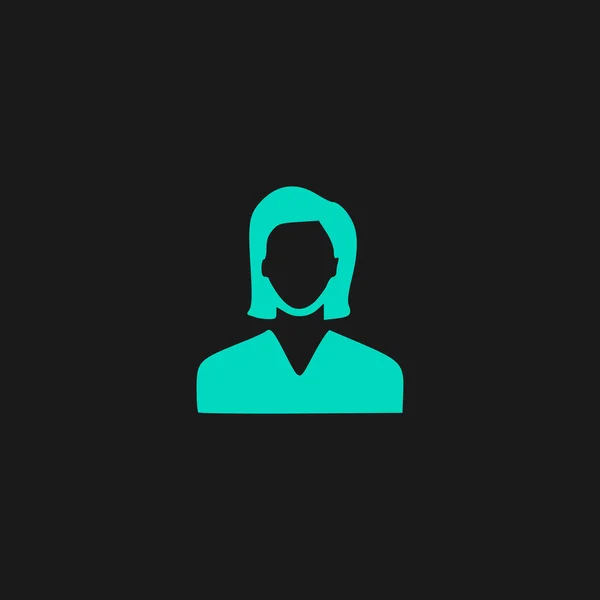 Kvinnan avatar profil bildikon — Stock vektor