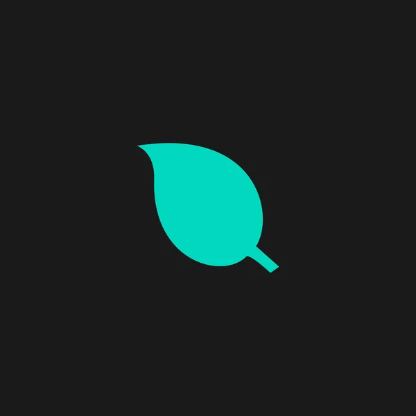 Icono plano de hoja — Vector de stock