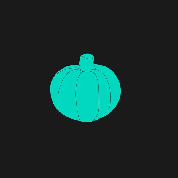 Icono plano de calabaza — Vector de stock