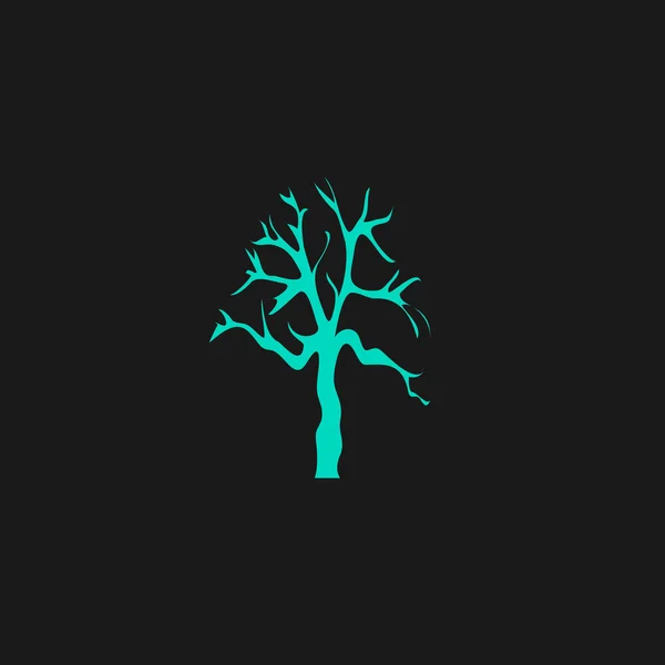 Icône de silhouette d'arbre — Image vectorielle