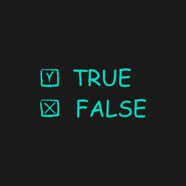 True and False icon — Stock Vector