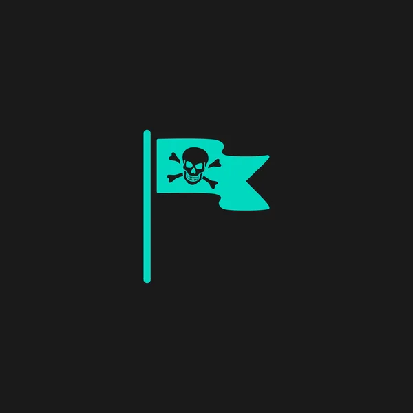 Jolly Roger ou Crânio e Cruz ossos Bandeira pirata —  Vetores de Stock