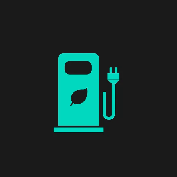 Estación de carga de coches eléctricos o gasolina de combustible Bio — Archivo Imágenes Vectoriales