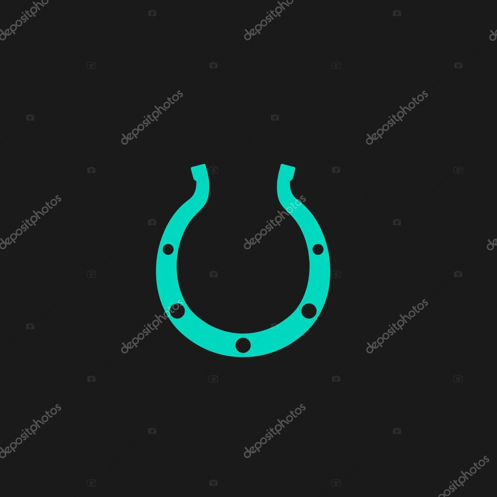 Luck Horseshoe. Flat simple modern illustration pictogram. Collection concept symbol for infographic project and logo