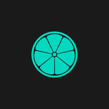 Yarım limon vektör simgesi