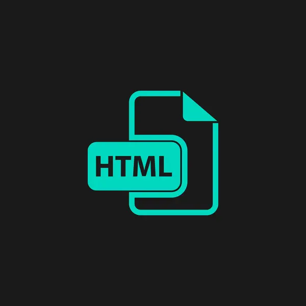 Vetor ícone de extensão de arquivo HTML . —  Vetores de Stock
