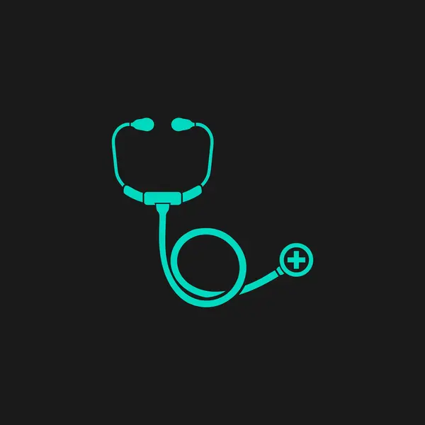 Stethoscope flat icon — Stock Vector