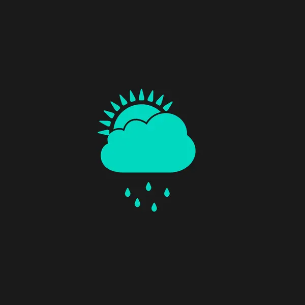 Rainy season flat icon — Stock Vector