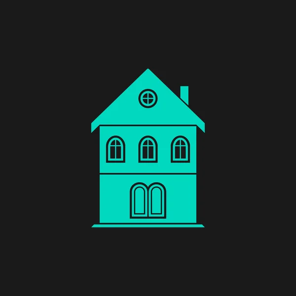 Casa icono plano — Vector de stock