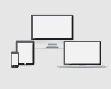 Nihai web tasarım elektronik cihazlar vektör