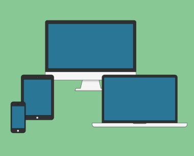 Elektronik cihaz düz simgeler