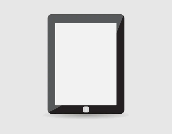 Tablet PC realista con pantalla en blanco aislada sobre fondo blanco. Vector eps10 — Vector de stock