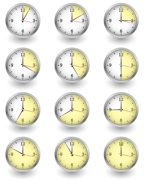 Reloj vector conjunto — Vector de stock