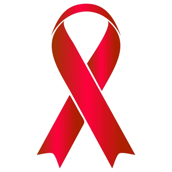 Consciência de Aids Red Ribbon. Conceito do Dia Mundial. Vetor —  Vetores de Stock