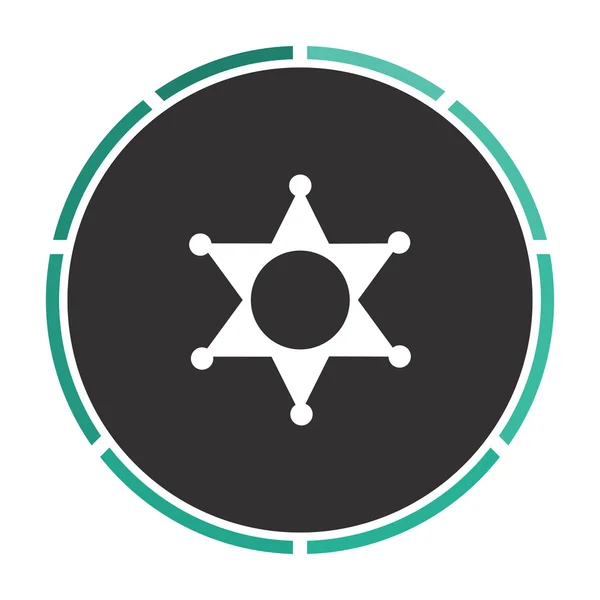 Shérif étoile symbole de l'ordinateur — Image vectorielle