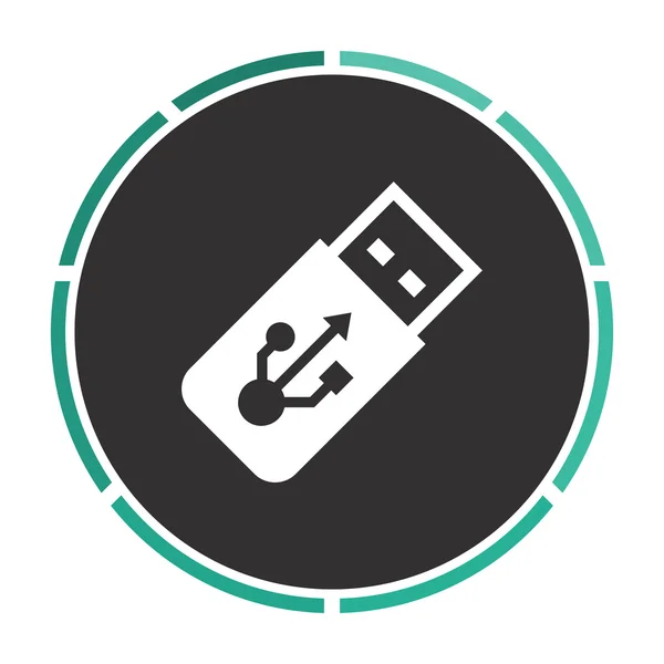 USB flash disk počítače symbol — Stockový vektor