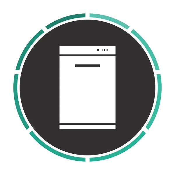 Simbolo del computer lavastoviglie — Vettoriale Stock
