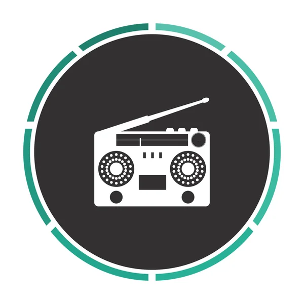 Boombox počítače symbol — Stockový vektor