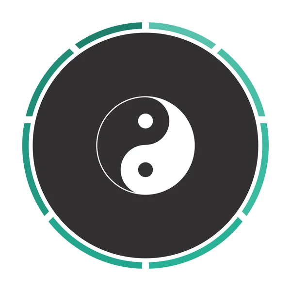 Simbolo del computer Ying yang — Vettoriale Stock