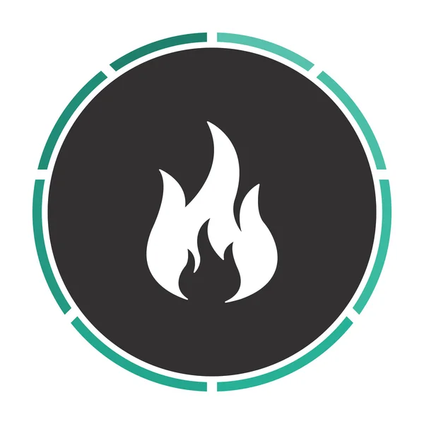 Fuego símbolo de ordenador — Vector de stock