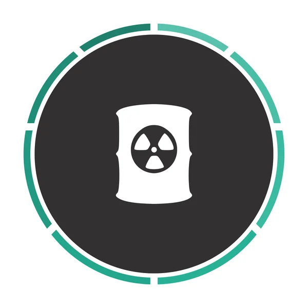 Radioactief afval computer symbool — Stockvector