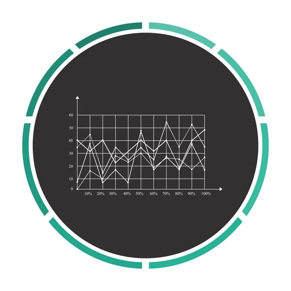 Graphs computer symbol — Stock Vector