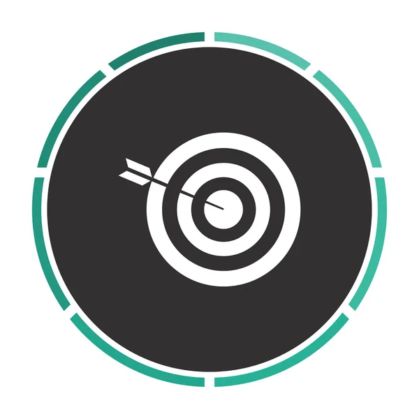 Bullseye símbolo de la computadora — Vector de stock