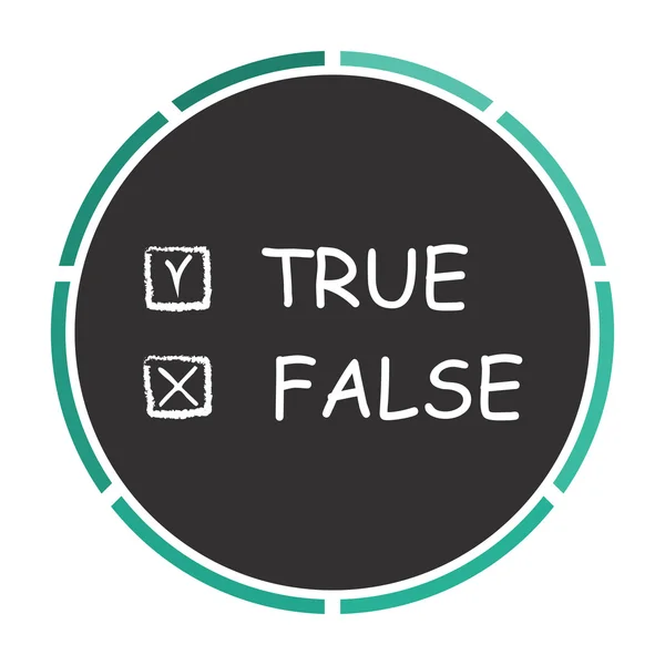 True and False computer symbol — Stock Vector