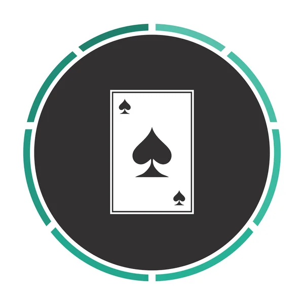 Spades card computer symbol — Stock Vector