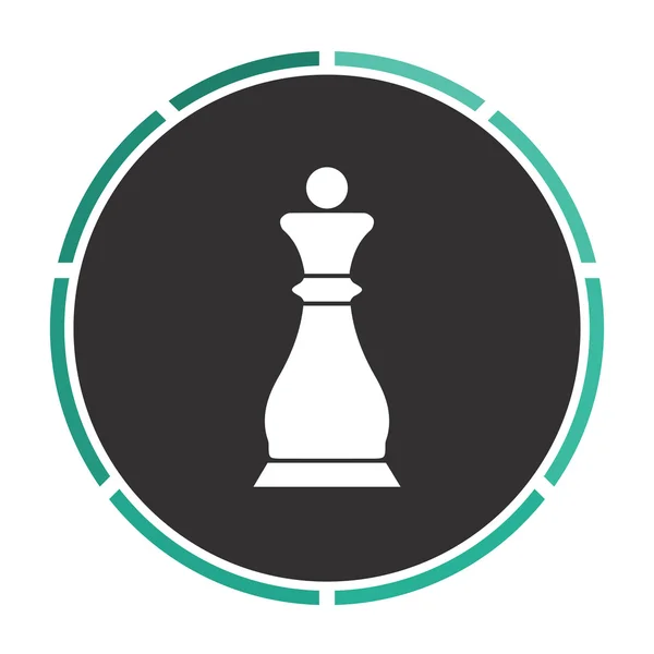 Sakk-queen számítógép szimbólum — Stock Vector