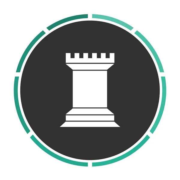 Símbolo do computador da Torre de Xadrez — Vetor de Stock