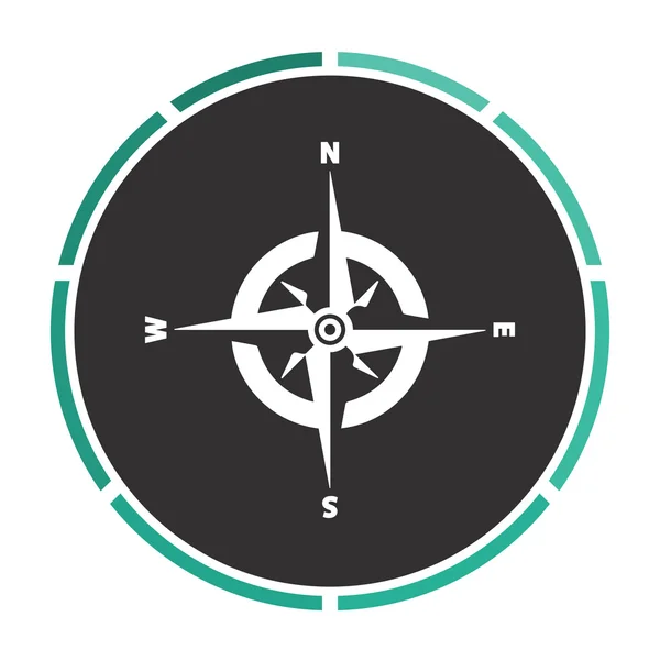 Symbol kompasu počítače — Stockový vektor