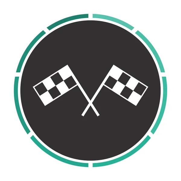 Bandeira de corrida símbolo computador — Vetor de Stock
