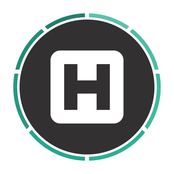 Symbol komputer Helipad — Wektor stockowy