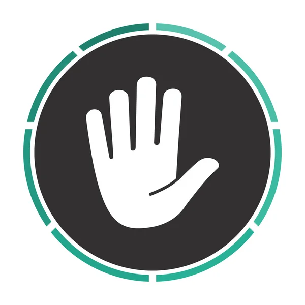 Stoppen met hand computer symbool — Stockvector