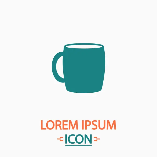 Taza de té símbolo informático — Vector de stock