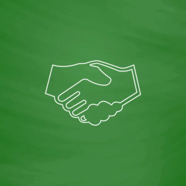 Handshake počítače symbol — Stockový vektor