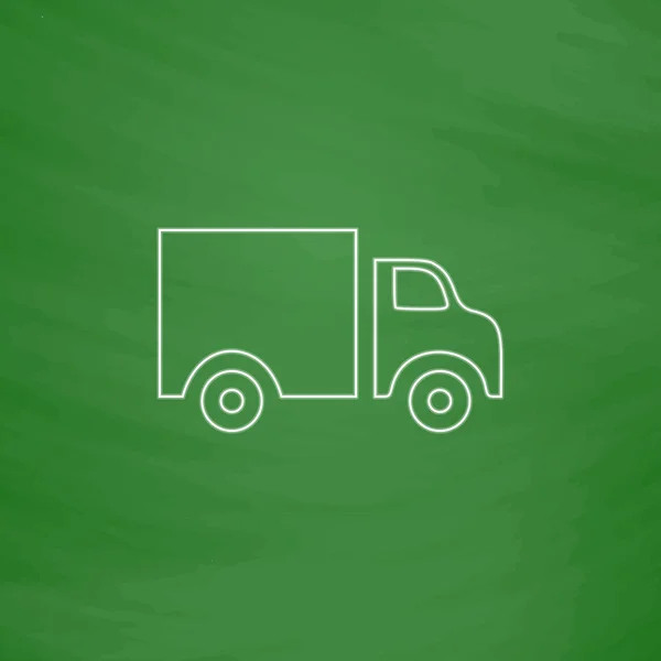 Camion ordinateur symbole — Image vectorielle