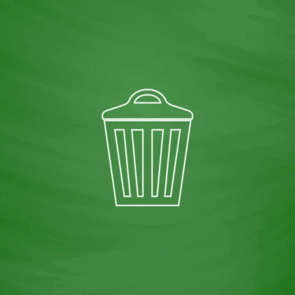 Trash can computer symbol — Stock Vector