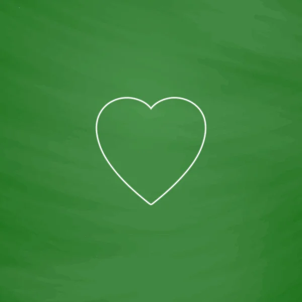 Symbole ordinateur coeur — Image vectorielle