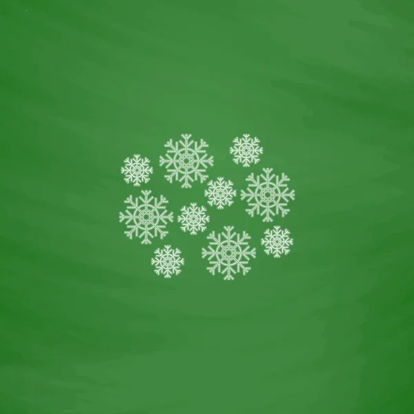 Flocons de neige symbole informatique — Image vectorielle