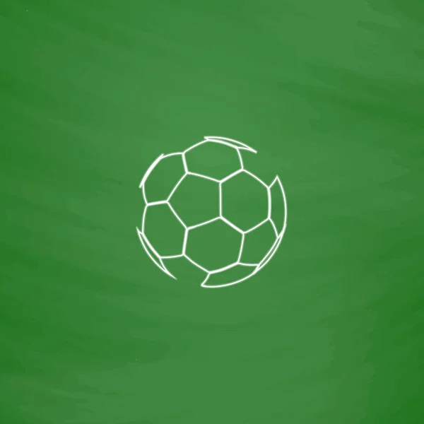 Símbolo de computadora pelota de fútbol — Vector de stock