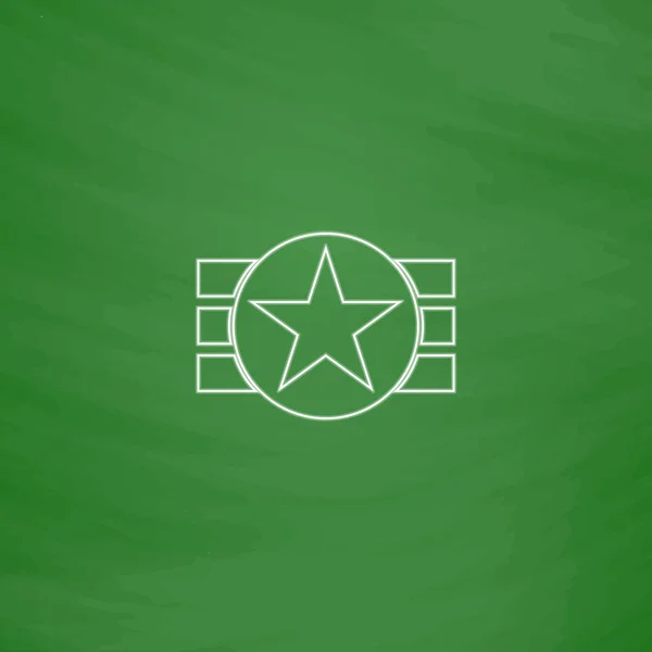 Ruban étoile ordinateur symbole — Image vectorielle